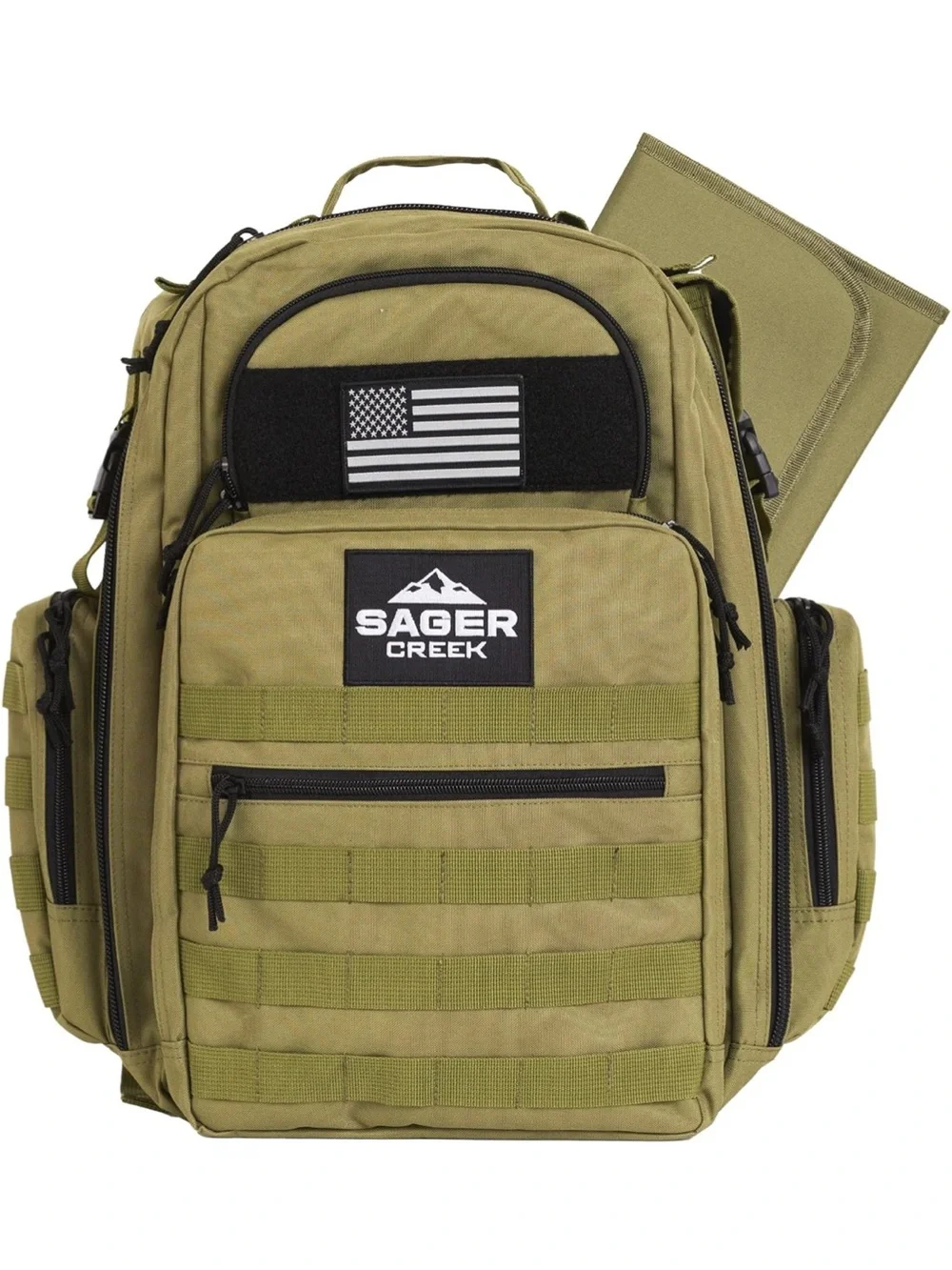 Tactical Olive Green Men's Diaper Bag Backpack by Sager Creek